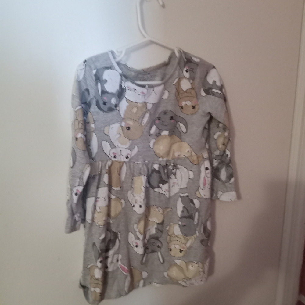 Girls' Novelty Rabbit Print Dress